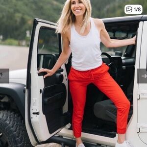Women's Zyia Red Jogger Pants